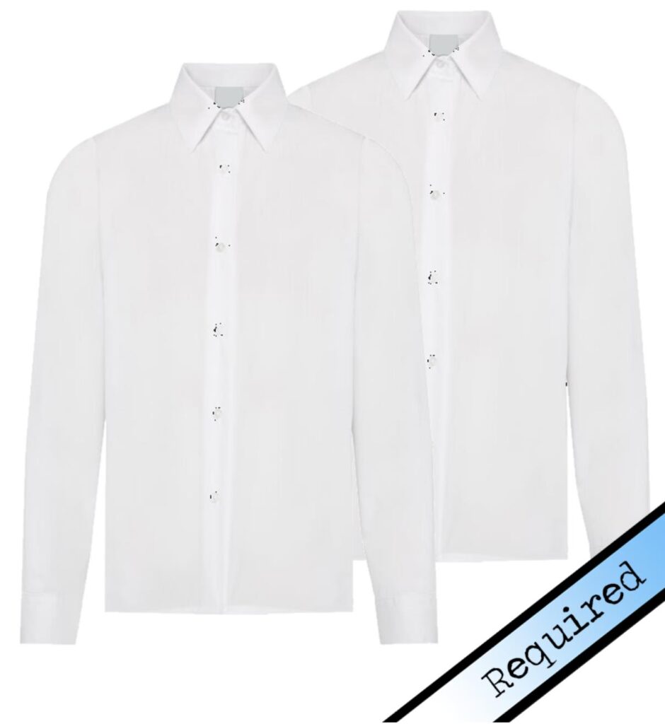 Twin Pack Girls Long Sleeve Blouse White